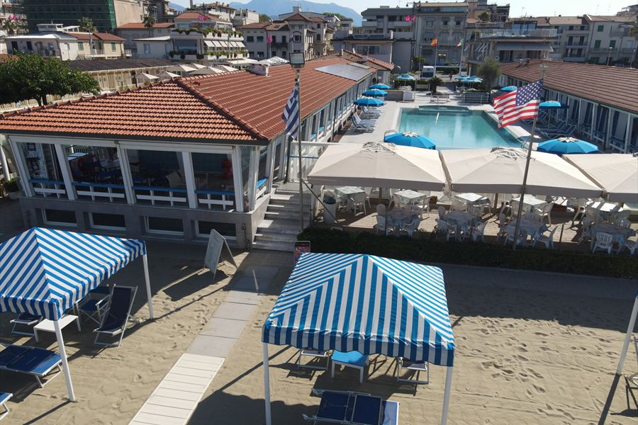 Il litorale davanti al Bagno Excelsior